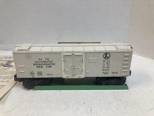 Lionel 3472 Operating Milk Car Set – Postwar O Gauge *WORKS*