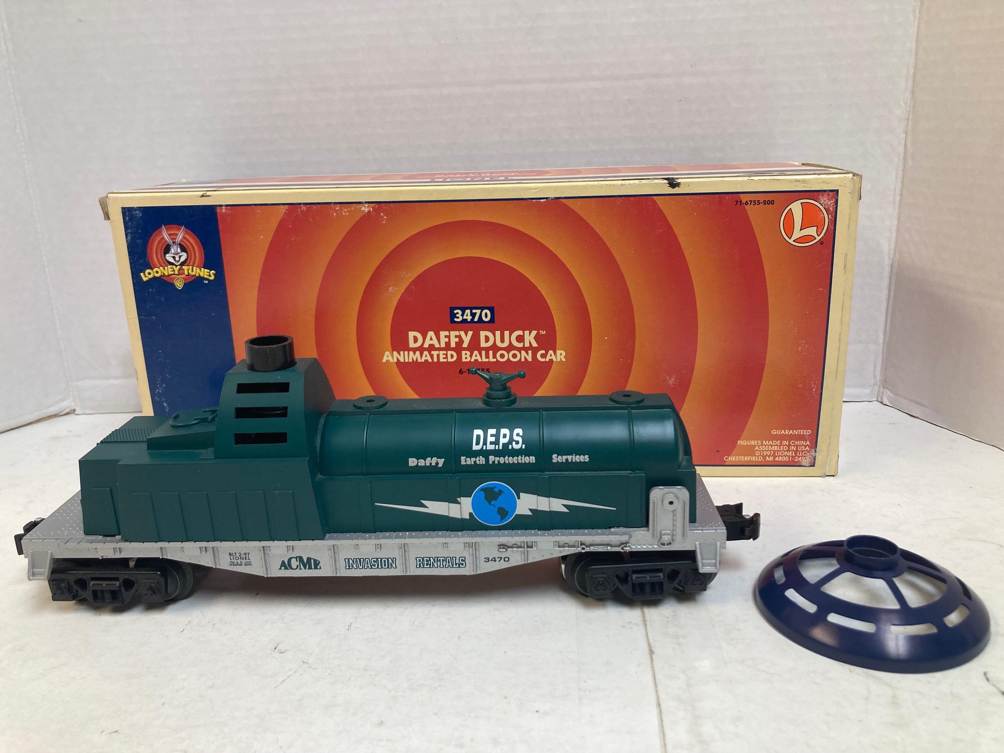 Lionel Vintage Daffy Duck Animated Balloon Train Car (6-16755) Missing Figurine and balloons