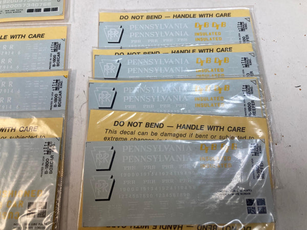 30 Lot Herald King HO Scale Decals - Southern Railway & PRR - New Old Stock