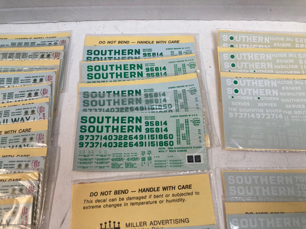 30 Lot Herald King HO Scale Decals - Southern Railway & PRR - New Old Stock