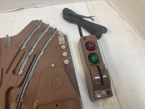 K-Line O-27 Scale 27" Curve Remote Switch Pair LH / RH K-27515 w/ Controllers  – Great Cond