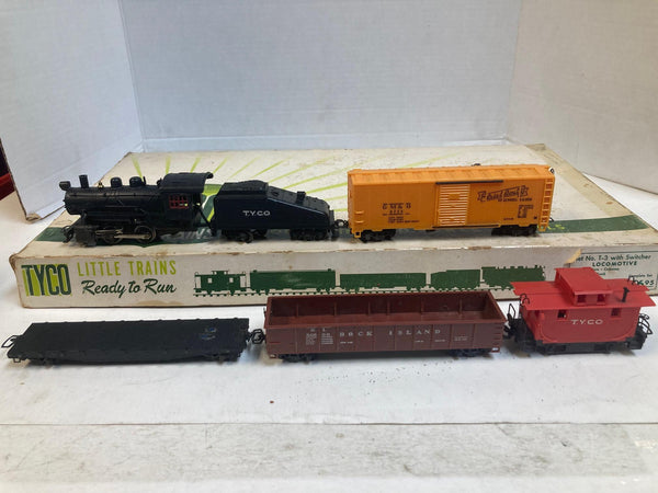 Vintage Tyco Little Trains HO Set No. T-3 - Shifter Steam Loco - Runs Great!