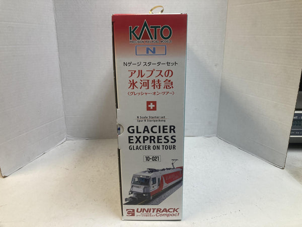 KATO 10-021 N Scale Glacier Express "Glacier On Tour" Starter Set w/ Unitrack - Boxed