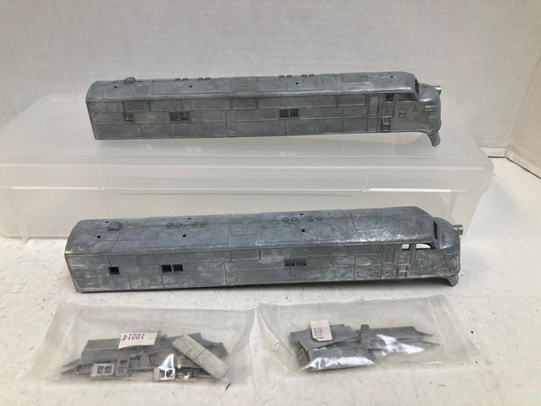 Hobby Town E7AA Diesel Locomotive Drive Kit Set – 2 A Units (Powered + Drive Shaft) w/ Cary Die-Cast Shells – Tested & Works