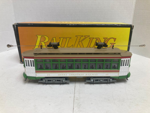 MTH Rail King Christmas Brill Semi-Convertible Trolley (30-5174-1) Sounds