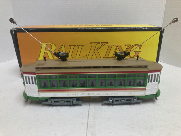 MTH Rail King Christmas Brill Semi-Convertible Trolley (30-5174-1) Sounds