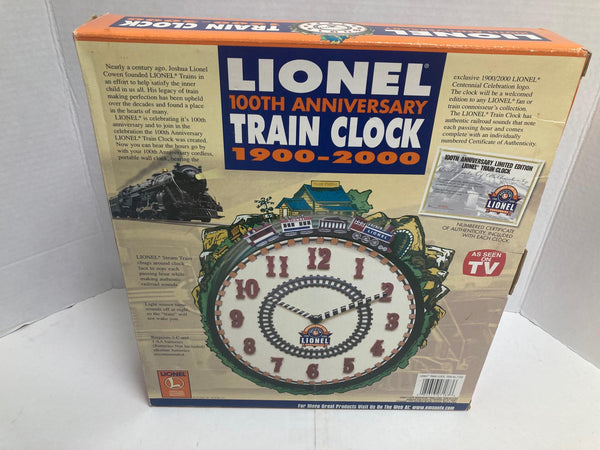 Lionel Train Clock 100th Anniversary 1900-2000