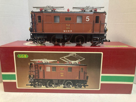 LGB 2045 “W.C.R.R” #205-5 — Custom Weathered RhB GE 2/4 Electric (Amazing Finish, Missing top side piece & light out))