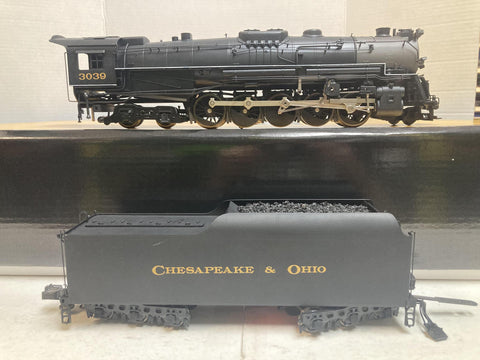 SUNSET MODELS 3RD RAIL O SCALE, BRASS C&O T-1 2-10-4 #3039 STEAMER!!