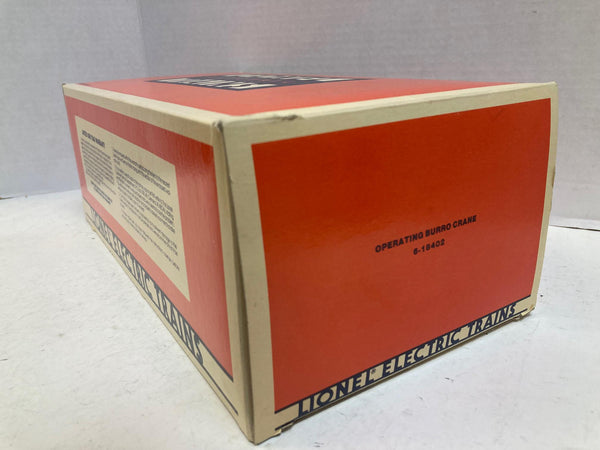 Lionel Operating Burro Crane #6-18402 O Gauge – Pre-Owned Very Good
