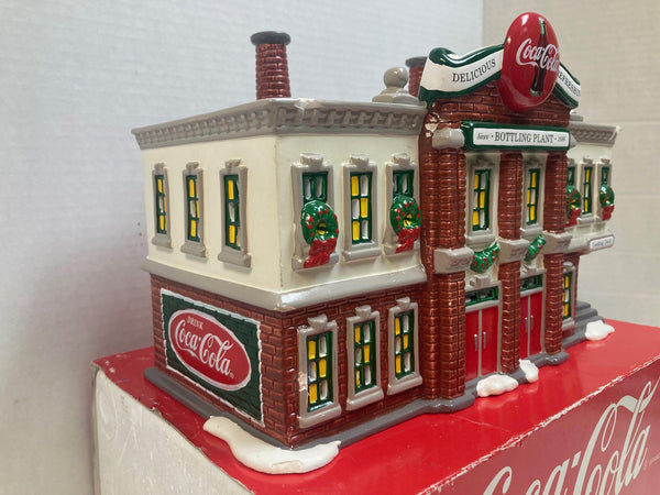 Department 56 Snow Village Coca-Cola Bottling Plant #5469-0 – Very Good Condition, Lighted Building w/ Box