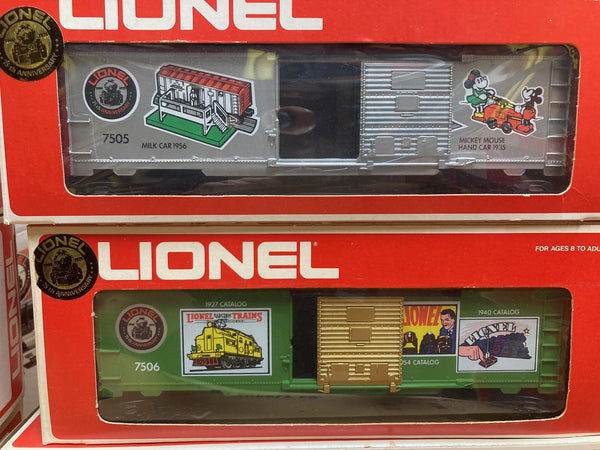 Lionel 75th Anniversary Set: U36B Diesel, Caboose, & 7 Cars (6-7500)-(6-7508)