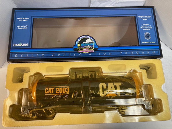 MTH G Gauge 2003 D.A.P. Caterpillar Unibody Tank Car 20-80005D – NOS in Box