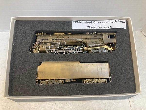 PFM United HO Brass C&O Chesapeake & Ohio Kanawha 2-8-4 Class K-4 Steam Loco EX