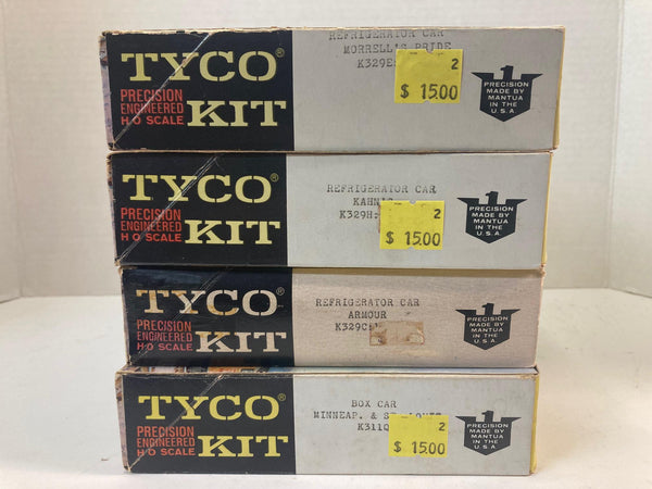 Vintage Tyco Ho Scale Kits "2 Completed/2 Untouched" (K329C, K311Q, K329E, K329H)