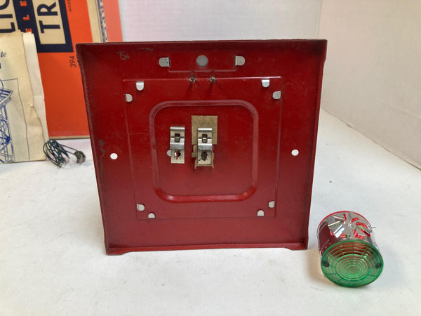 Lionel No. 394 Rotating Beacon Tower RARE Red Base Silver w/Box & Instructions