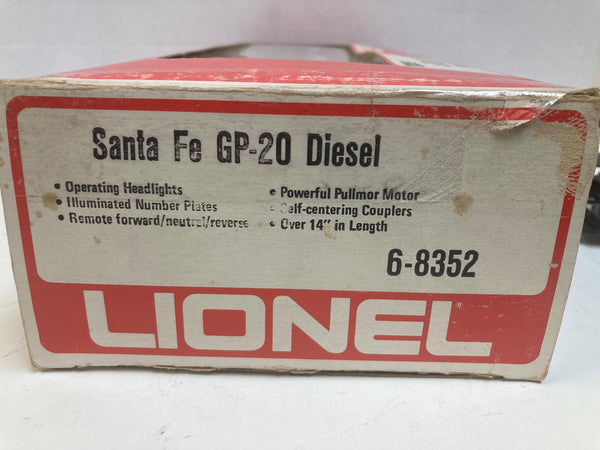 Lionel 6-8352 Santa Fe GP-20 Diesel Locomotive – Blue & Yellow – O Gauge – In Box – Tested