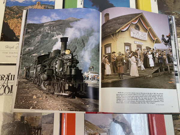 Lot of 7 Trail Among the Columbine Hardcover Books by Dick Dixon 1986–1996 Railroad History