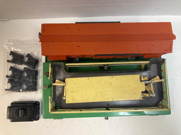 🐄 Lionel 3656 Operating Cattle Car & Corral Set – Postwar O Gauge – Classic Action Accessory *WORKS*