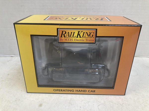 MTH RailKing O Gauge Halloween Witch & Frankenstein Black Handcar 30-5242