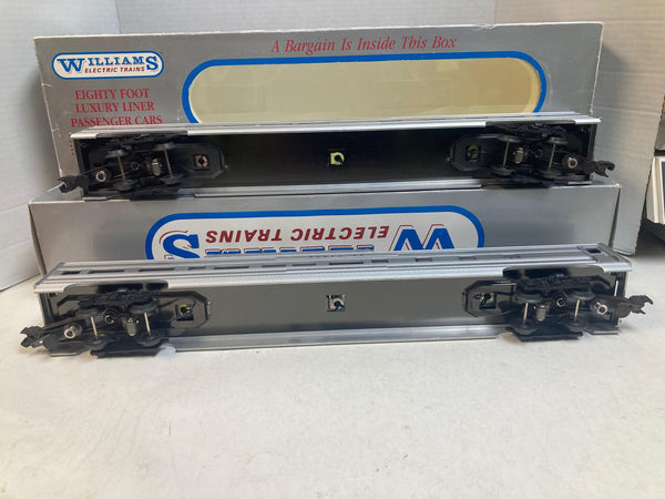 Williams 80 Ft Luxury Liner Passenger Cars 2-Car Set Santa Fe Vista Dome & Diner – Very Good Condition