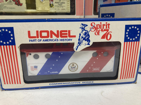 Lionel "Spirit of '76" BiCentennial Set: Engine W/13 State Box Cars+Caboose (1776, 7600-7613)