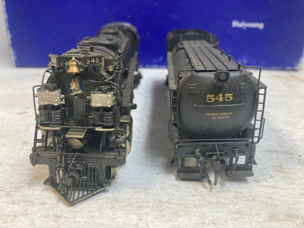 NJ International HO Brass C&O Chesapeake & Ohio J-2 4-8-2 Steam Loco #545 Weathered EX