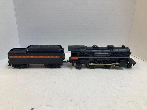 Lionel 250 2-4-2 Steam Locomotive with Matching Pennsylvania Tender (Orange Stripe) – Early Postwar (1945–1946)