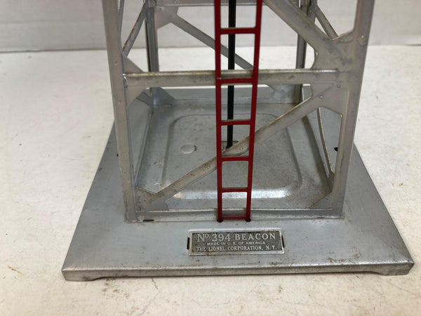 Lionel Postwar No. 394 Silver Rotary Beacon Tower *As Is*