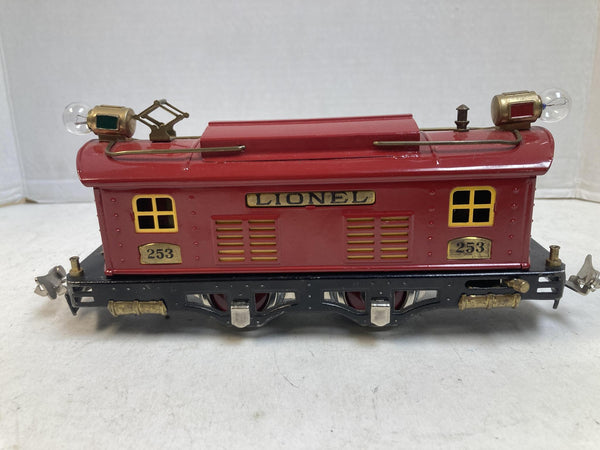 Prewar Lionel Lines 253 O Gauge Electric Locomotive (Red)