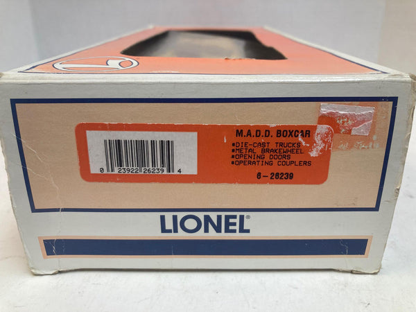 Lionel 6-26239 M.A.D.D Boxcar – O Gauge – Pre-Owned Good Condition