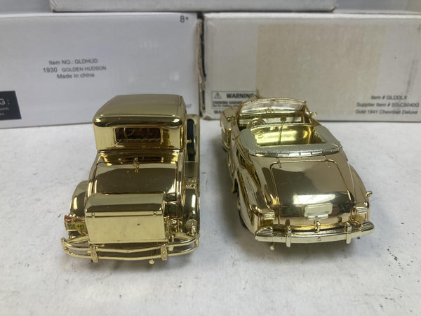 National Motor Museum Mint 1:32 Scale Diecast Lot – Gold Edition 1930 Hudson & 1941 Chevrolet Deluxe (2-Car Set)