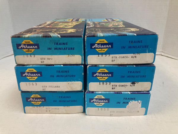 Athearn HO Southern Pacific 6-Car Passenger Lot - Daylight Consist - Built/Kits