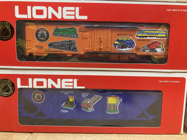 Lionel 75th Anniversary Set: U36B Diesel, Caboose, & 7 Cars (6-7500)-(6-7508)