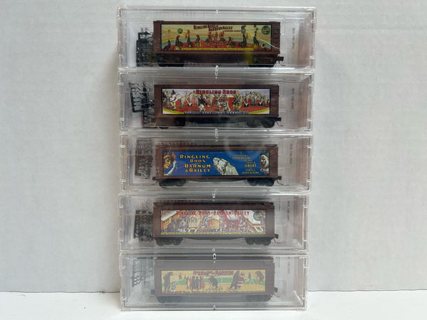 Micro-Trains Ringling Bros and Barnum & Bailey 5 Car Carnival Set N Scale w/  Magne-Matic Coupler System