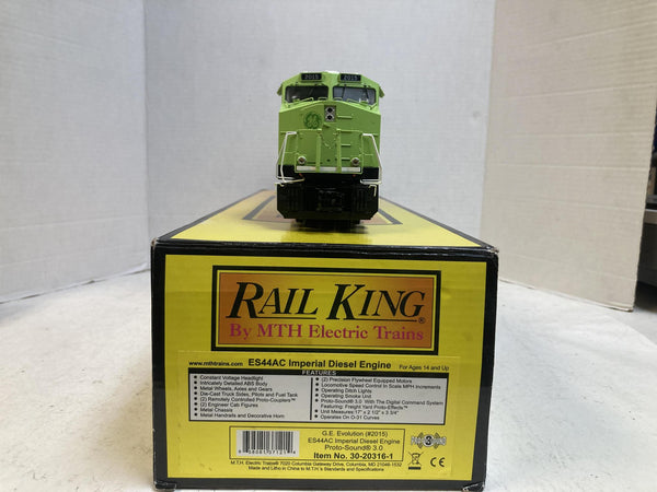 MTH RailKing Imperial GE Evolution Hybrid ES44AC Diesel Locomotive #2015 PS3.0