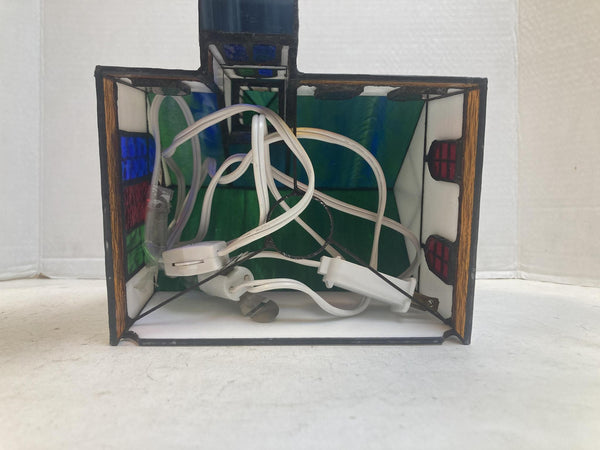 Holiday Creations Stained Glass Collectables Cathedral Church Lighted Vintage