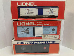 Lionel TCA  Convention Car Lot, Years: 1974, 1978, 1985 (6-9864, 6-9611, 6-5734)