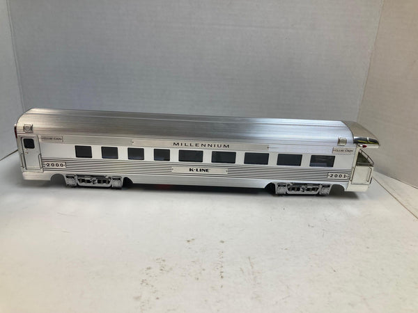 K-Line O Gauge Steel Millennium Club Car Diner-Obs Passenger #2000-2001