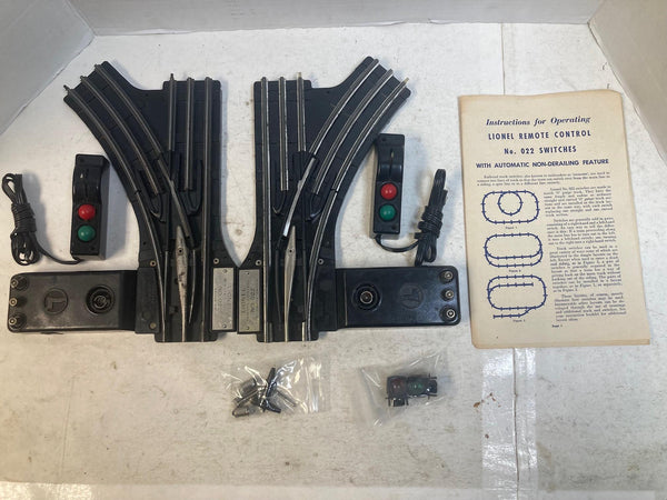 Vintage Lionel 022 Remote Control Switch Pair (Left & Right) – Fully Complete, Tested & Working