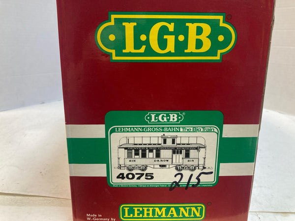 LGB 4075 D&RGW Caboose – G Scale – Denver & Rio Grande Western – Pre Owned Great Condition