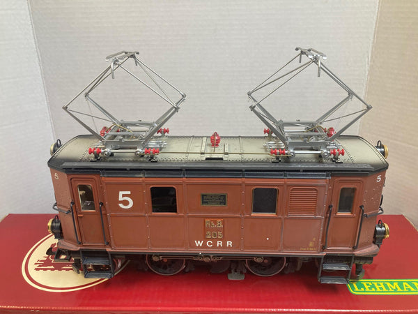LGB 2045 “W.C.R.R” #205-5 — Custom Weathered RhB GE 2/4 Electric (Amazing Finish, Missing top side piece & light out))
