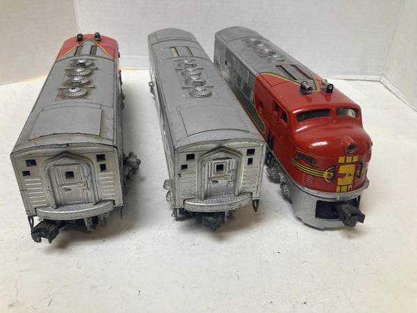 Lionel 2343 Sante Fe F3 ABA Diesel Locomotive Set "Runs Great!!"