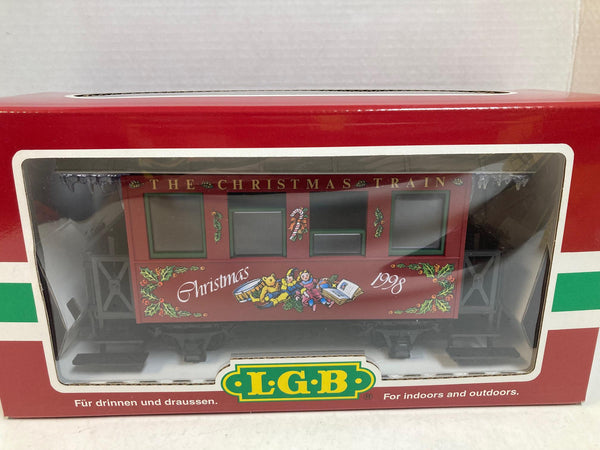 LGB 36078 “The Christmas Train” Passenger Car – 1998 Edition – G Scale – Very Good Pre-Owned Condition