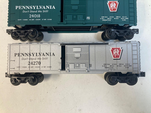 Lionel Fallen Flags Box Car Set of 3 (Pennsylvania, Lehigh Valley) - O Scale - Good