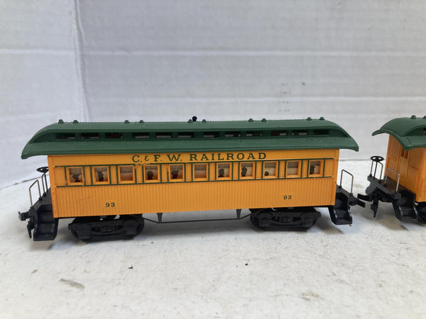 Mantua HO Petticoat Junction C&FW Hooterville Cannonball 3 Passenger Car Lot