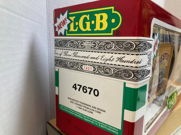 LGB 47670 Winchester Box Car — Factory Sealed / Brand New in Box