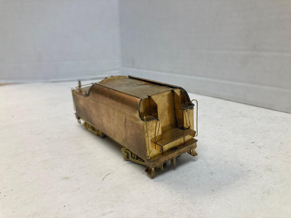 HO Scale Brass (Square-Back) Small Steam Locomotive Tender - 8-Wheel (4-Axle) - Unpainted