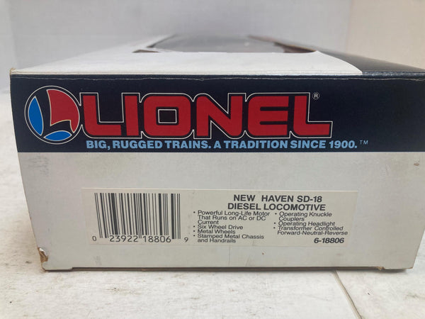 Lionel 6-18806 New Haven SD-18 Diesel Locomotive O Gauge