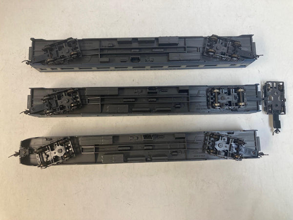 AHM HO Wabash/Indiana 3-Car Lot - "Paw Paw" Pullman - Kadees - 1935 Streamline